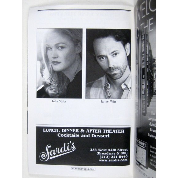 Phoenix Playbill August 2014 Julia Stiles James Wirt Broadway NYC Theatre Cherry - Picture 4 of 7